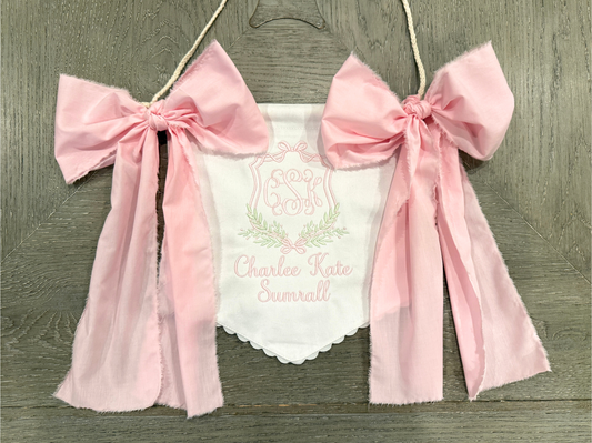 Bow Greenery Baby Banner